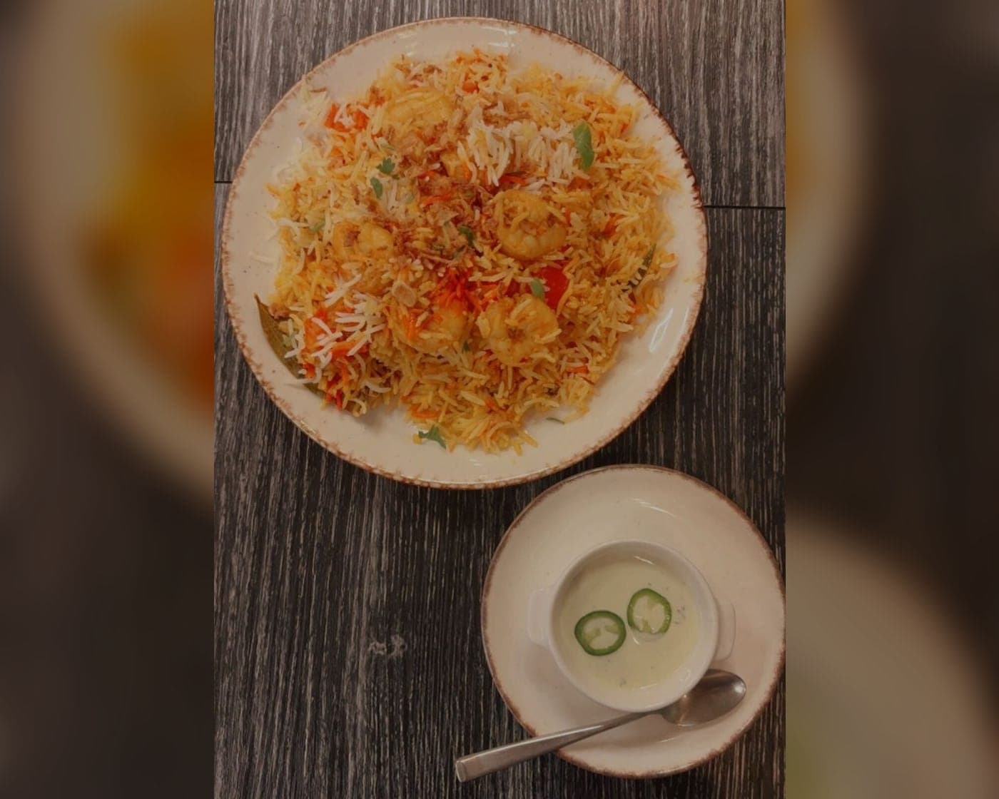 Shrimp biriyani